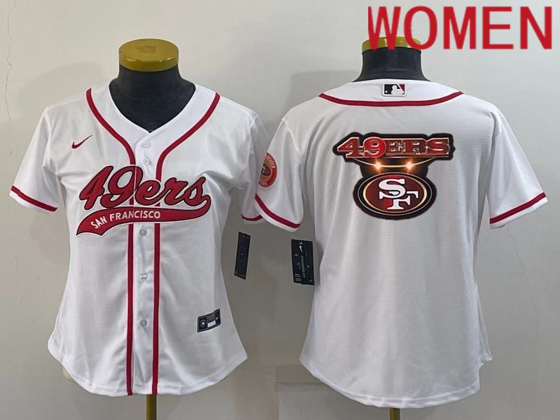 Cheap Women San Francisco 49ers Blank White 2022 Nike Co branded NFL Jersey